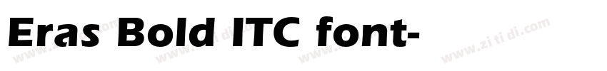Eras Bold ITC font字体转换